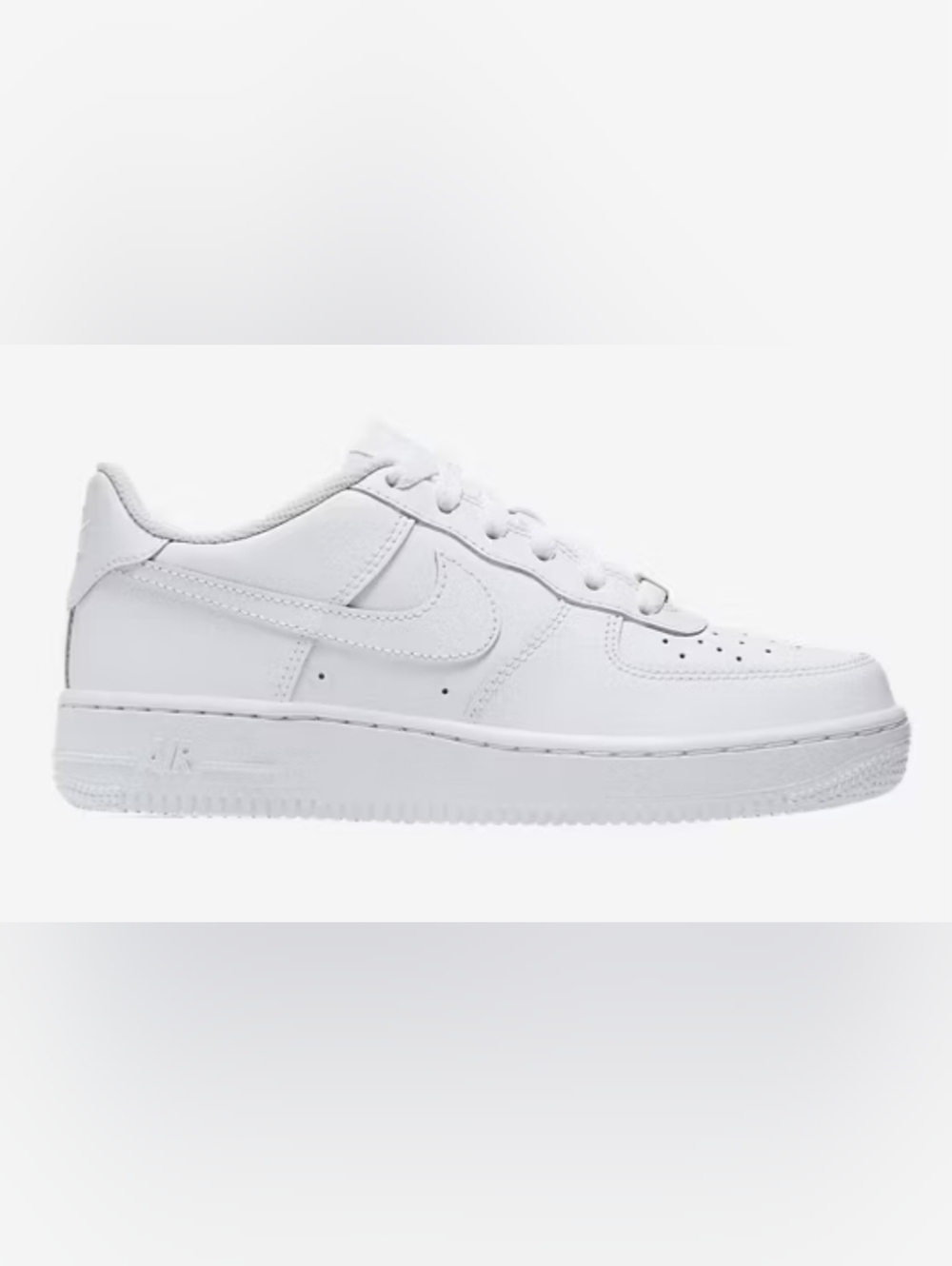 Nike Air Force 1 White Kids Sneakers, Size 1Y